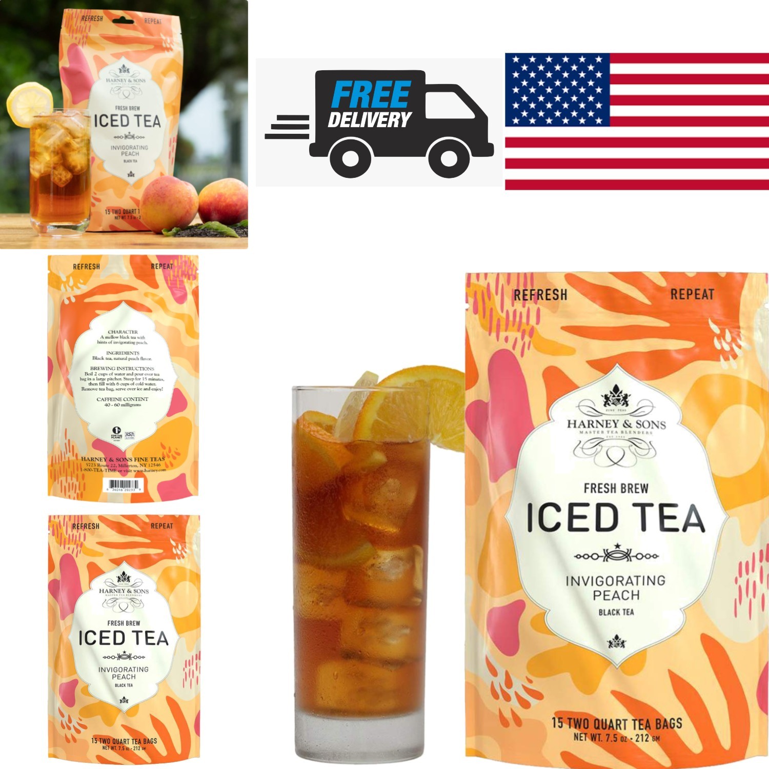 Peach Fresh Brew Iced Tea 15 Count Brews Up To 30 Quarts Delicious Flavor