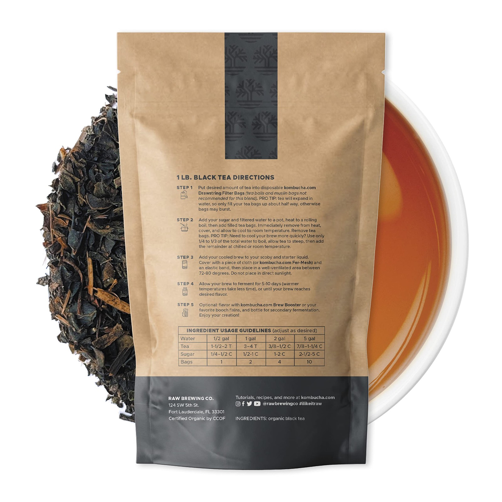 Kombucha.com Certified Organic Loose Leaf Tea – Kombucha Brewing Blends (Blac…