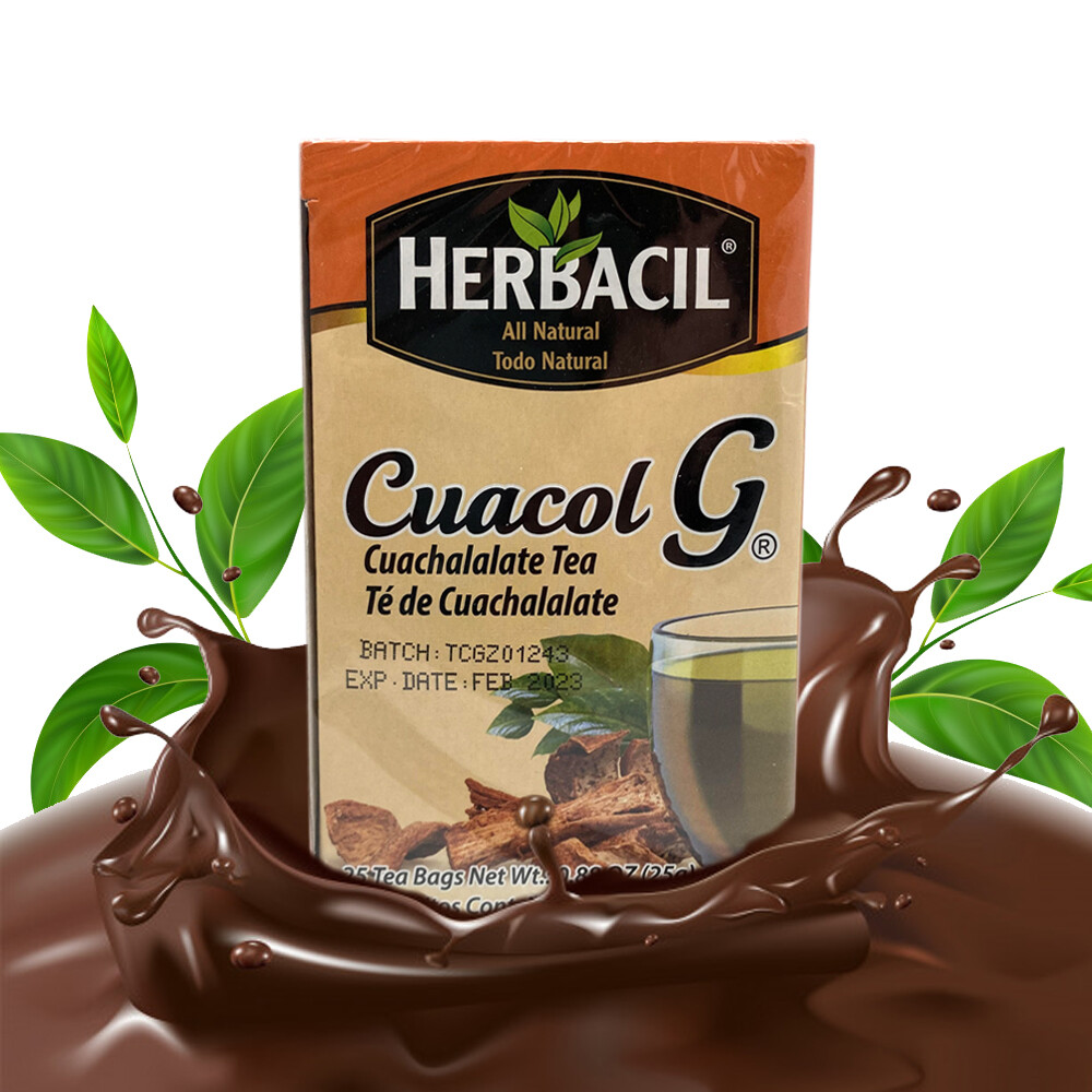 Herbacil Cuachalalate Tea. Stomach Ailments Relief. 25 Bags 0.88 Oz. Pack of 3
