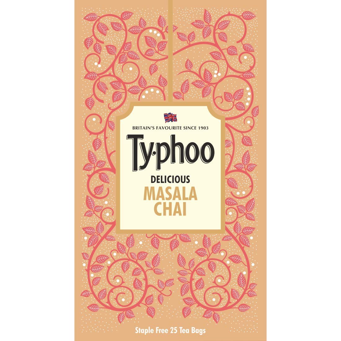 Ty-phoo Flurys Masala Tea Bags 50g | Cardamom, Nutmeg, Clove & Cinnamon Blend