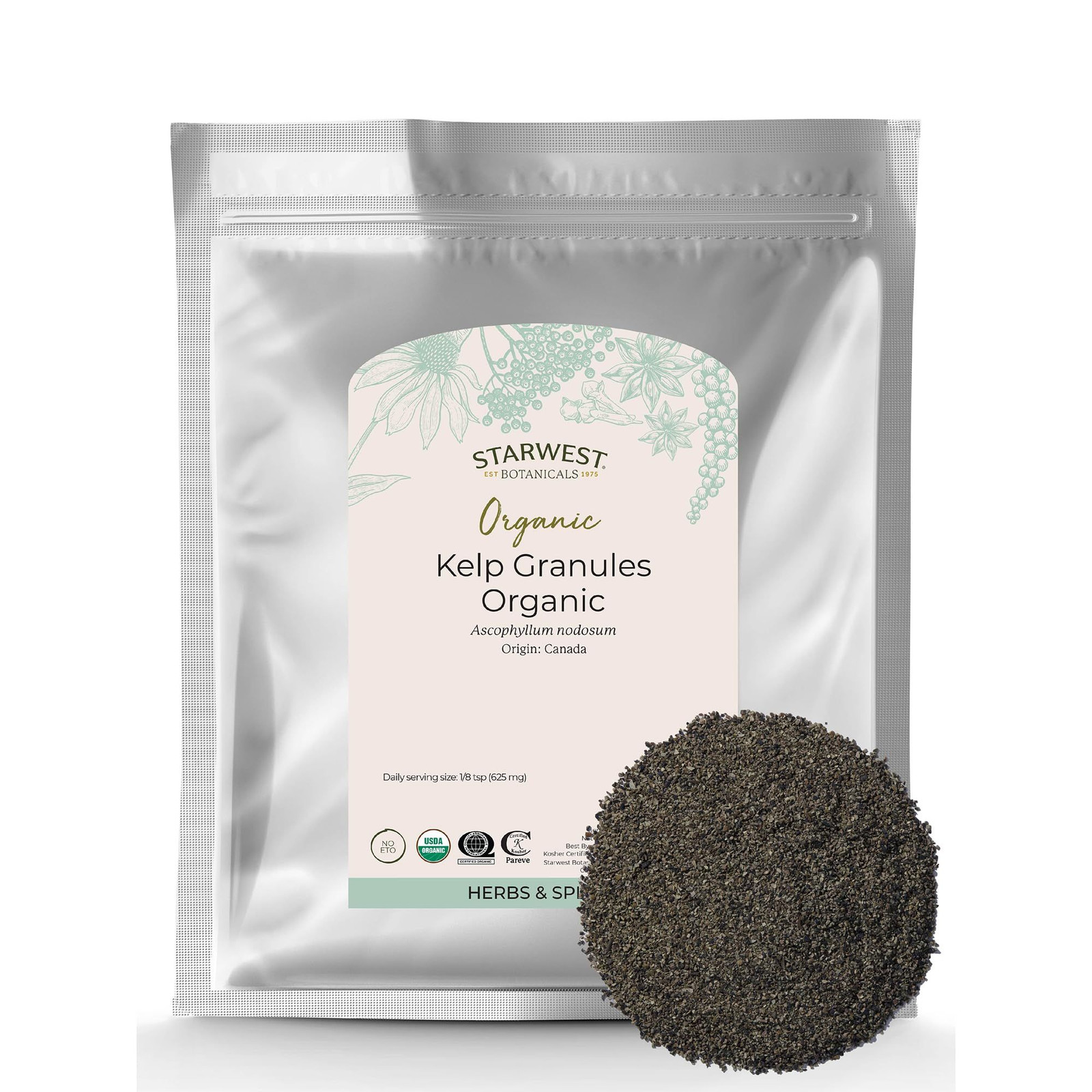 Starwest Botanicals Organic Kelp Granules – 16 Ounce (Pack of 1), No Color