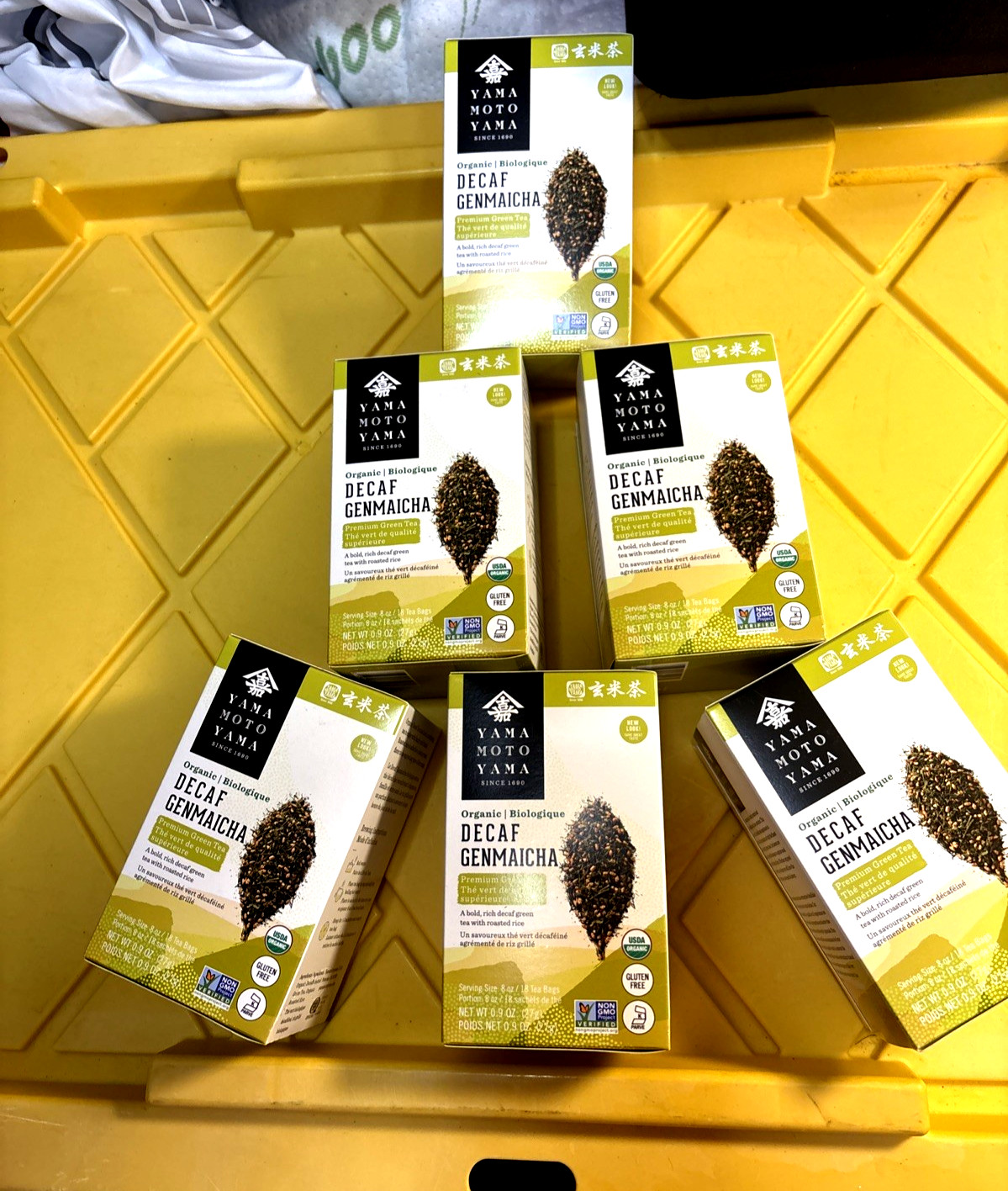 6 BOXES 108 BAGS YAMAMOTOYAMA DECAF GENMAICHA ORGANIC GLUTEN FREE GREEN TEA