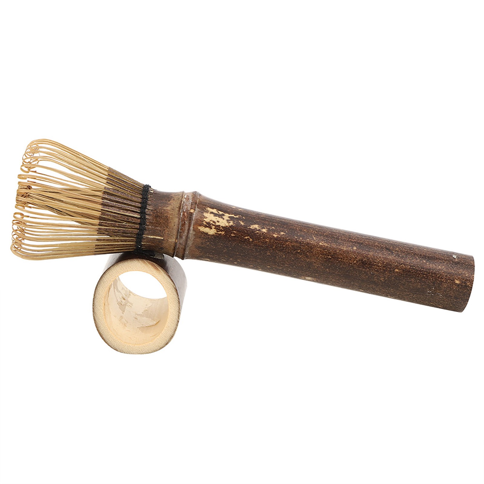 Natural Bamboo Chasen Matcha Green Tea Whisk Long Handle Powder Brush ToolPurple