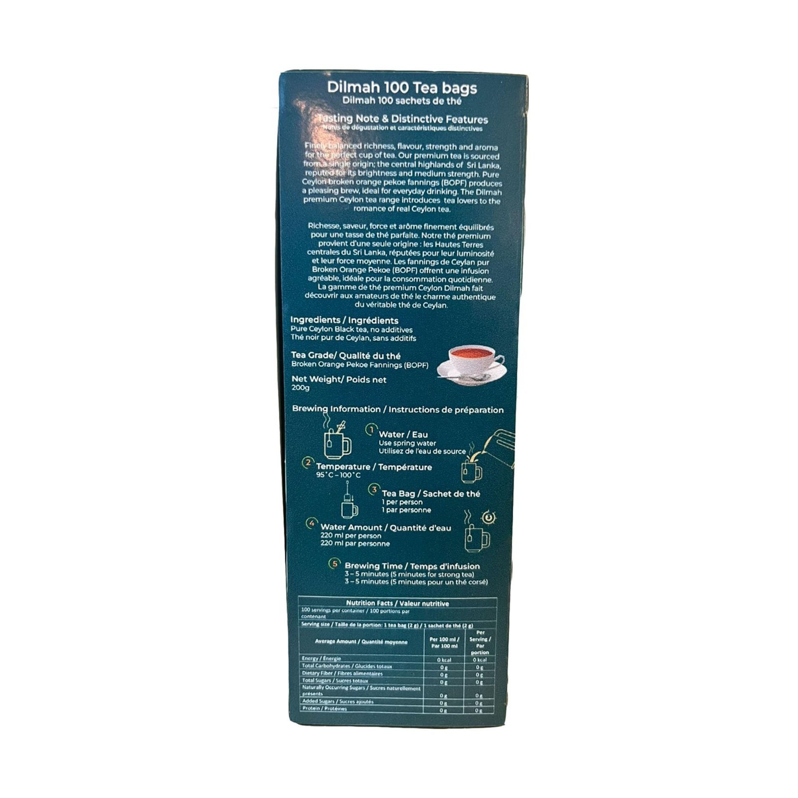 100% Pure Ceylon Tea Bags – Premium Quality, 300 Count, Perfect for Brewing