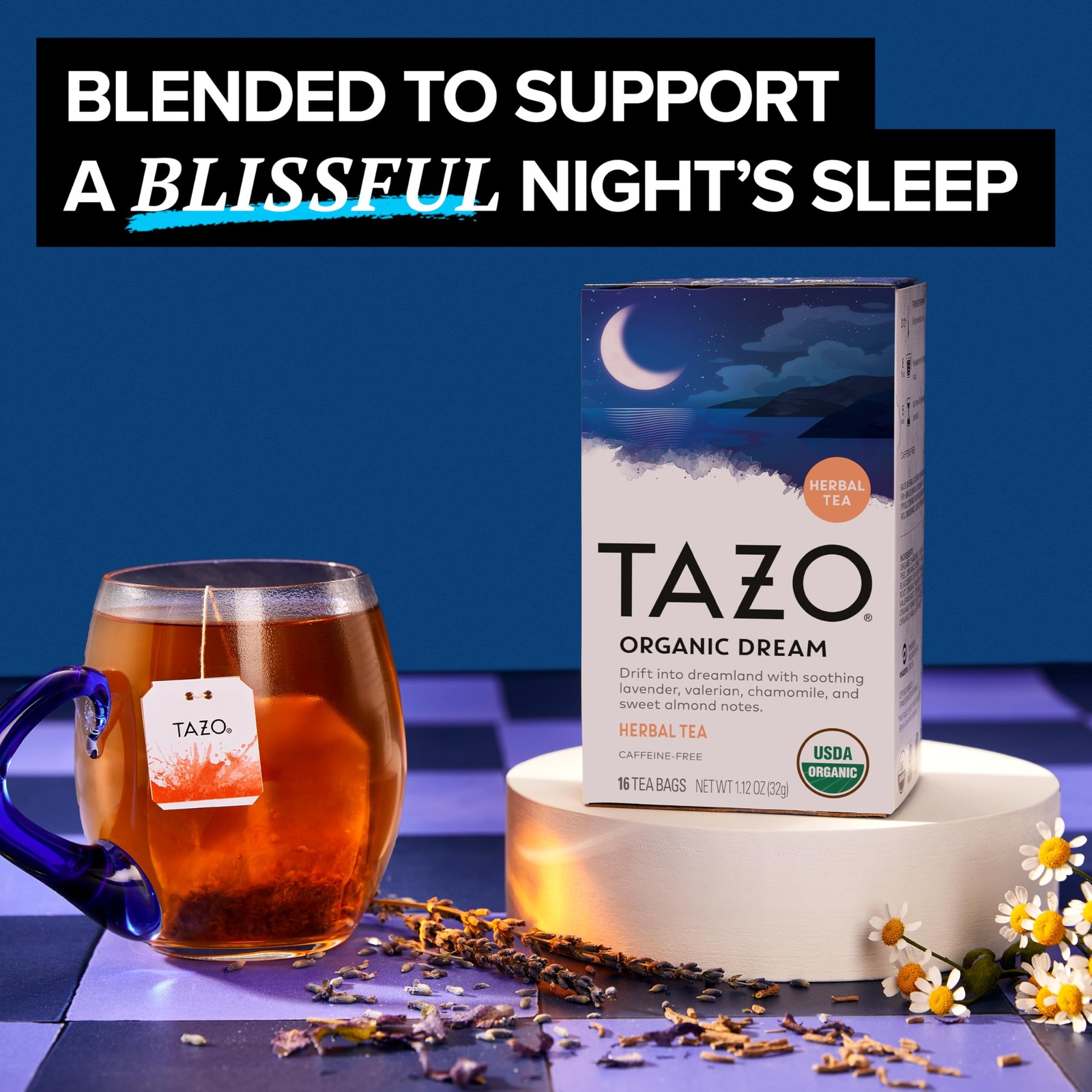 TAZO Organic DREAM Herbal Tea Bags, Caffeine-Free Bedtime Tea, Dream (96ct)