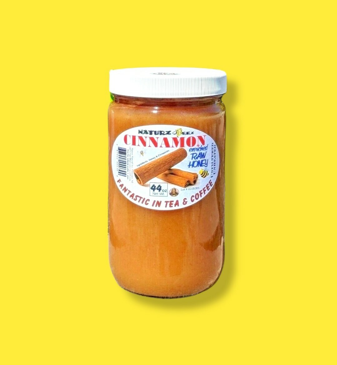 CINNAMON HONEY 44oz / 1.25kg / 2.75lb RAW HONEY & CINNAMON 100% PURE USA HONEY