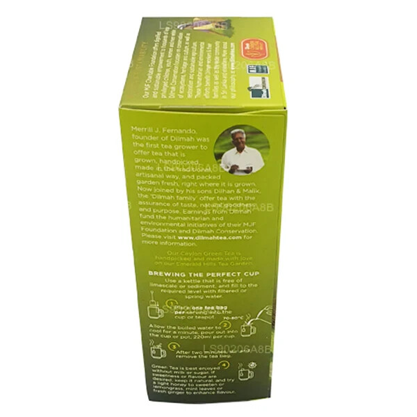 3 DILMAH CEYLON GREEN TEA WITH LEMONGRASS Tea Sri Lanka Origin (60 servings)