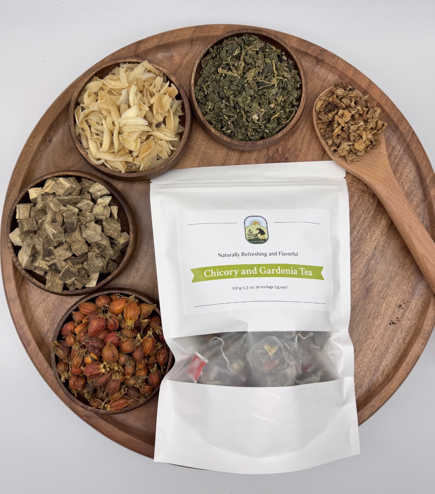 Chicory Dandelion Herbal Tea Gift Set 2 Pack 150g & 120g Natural Botanical Blend