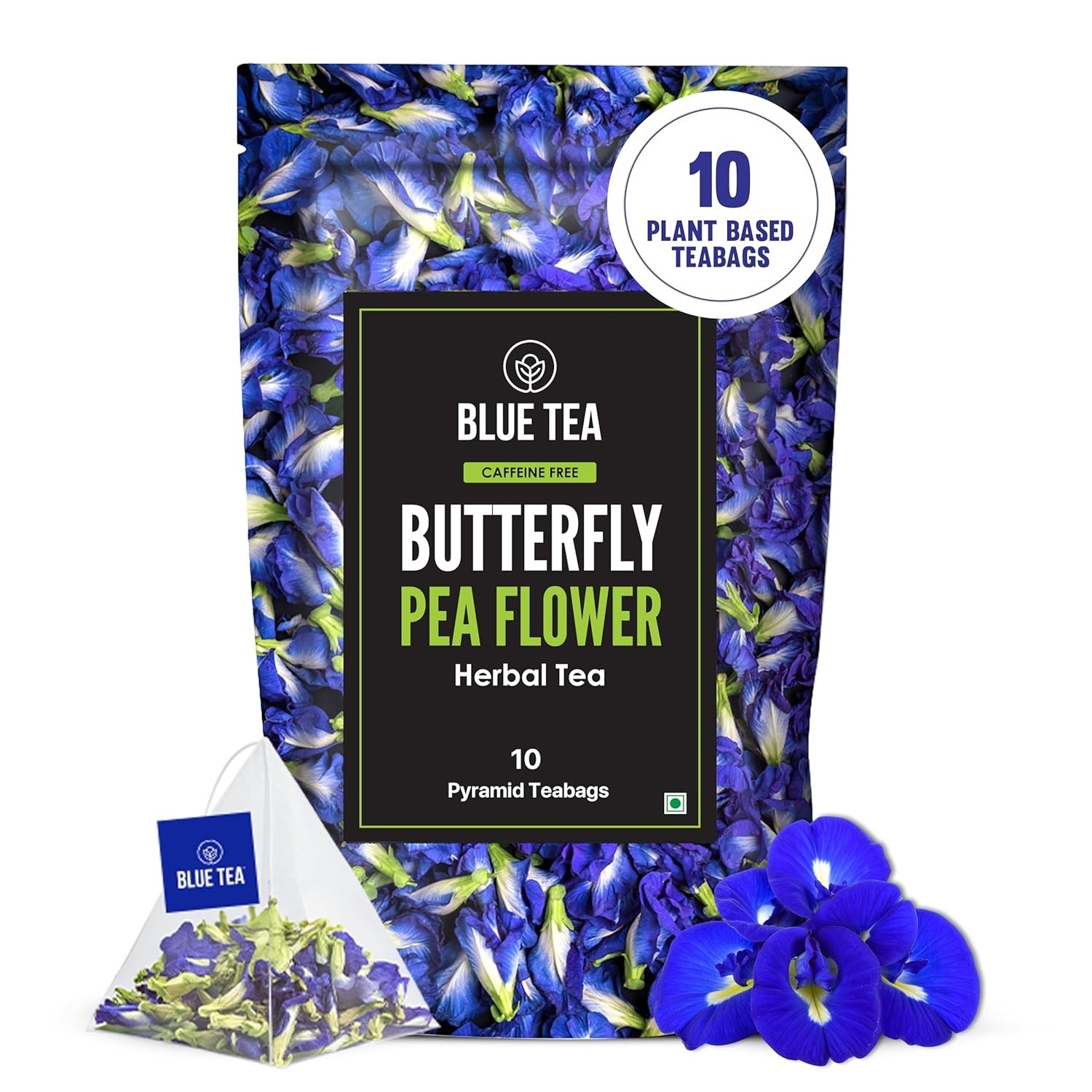 Natural Butterfly Pea Flower Herbal Tea – 10 Count for Relaxation & Wellness