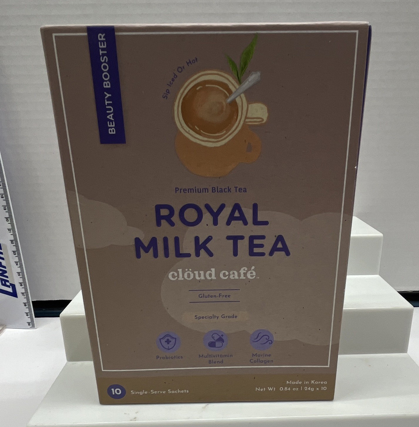 Cloud Cafe Royal Milk Tea Korean Instant Powder Mix 10 Sachets Gluten Free