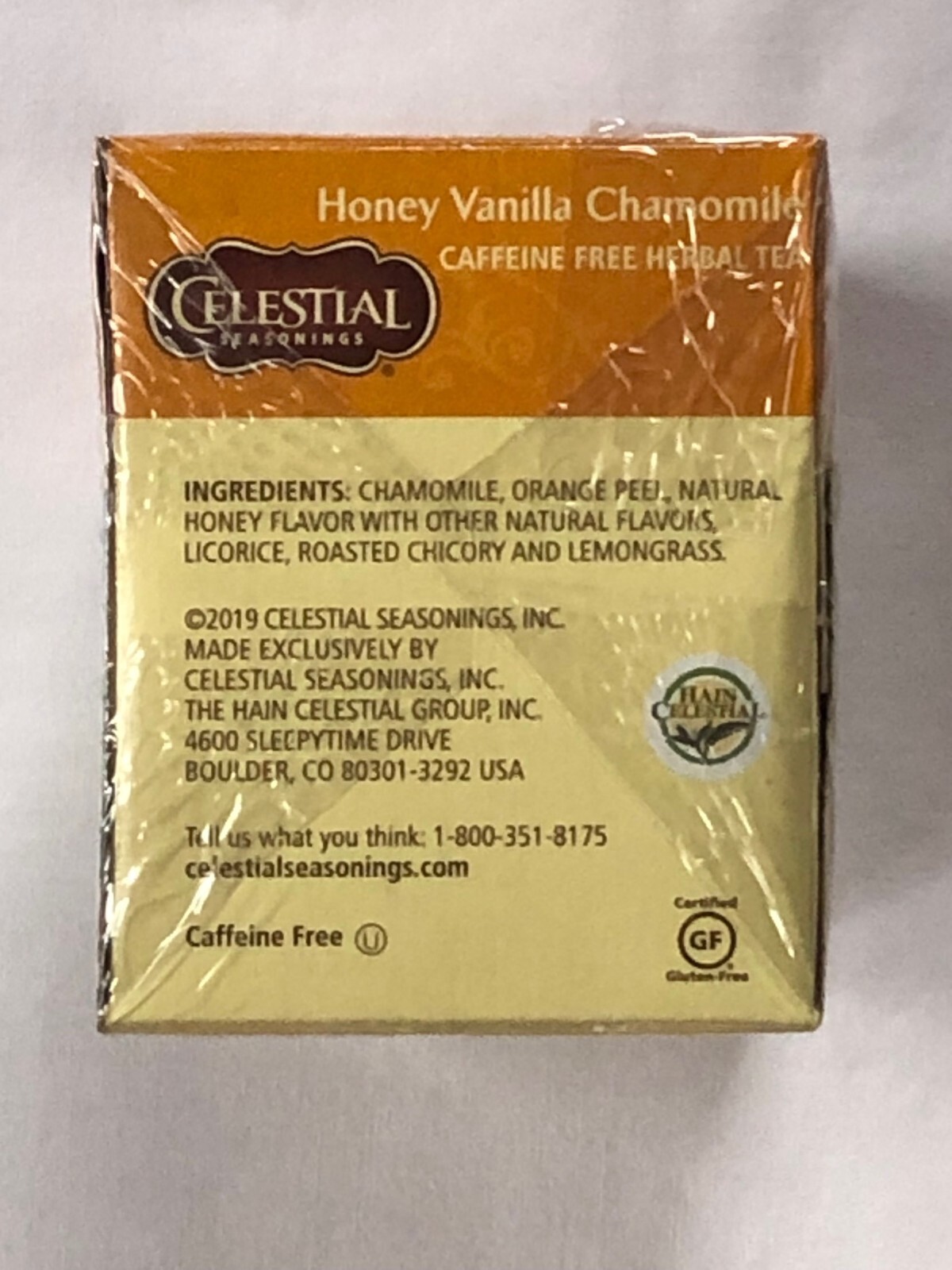 3-PACK LOT CELESTIAL SEASONINGS HERBAL TEA HONEY VANILLA CHAMOMILE CAFFEINE FREE