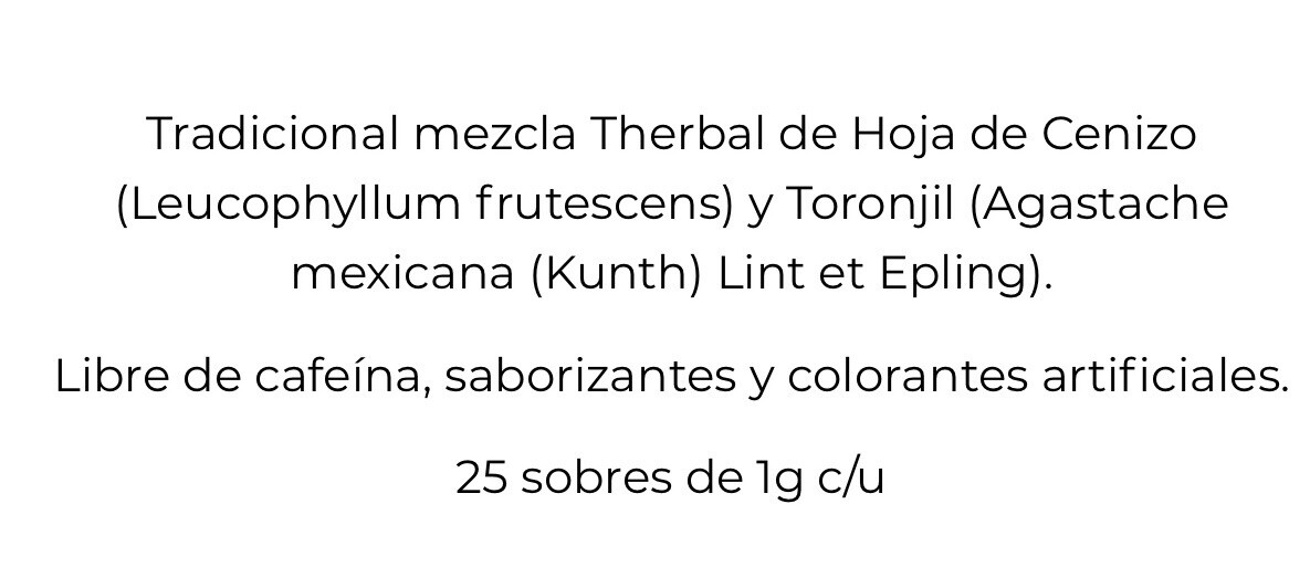 Te Jounkins 72 tea bags con hoja de cenizo y toronjil