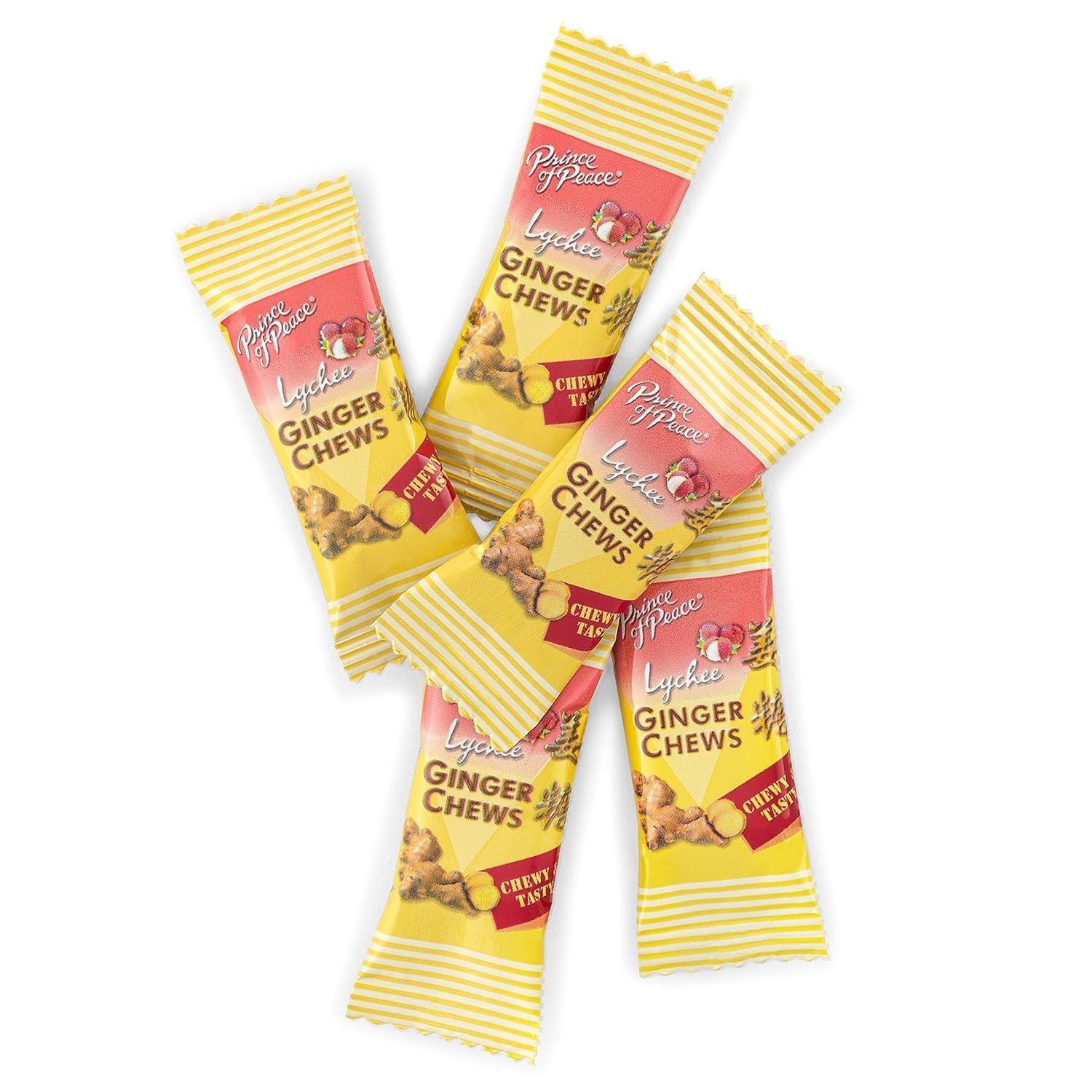 Prince of Peace Ginger Chews with Lychee, 1 lb. – Candied – Lychee…