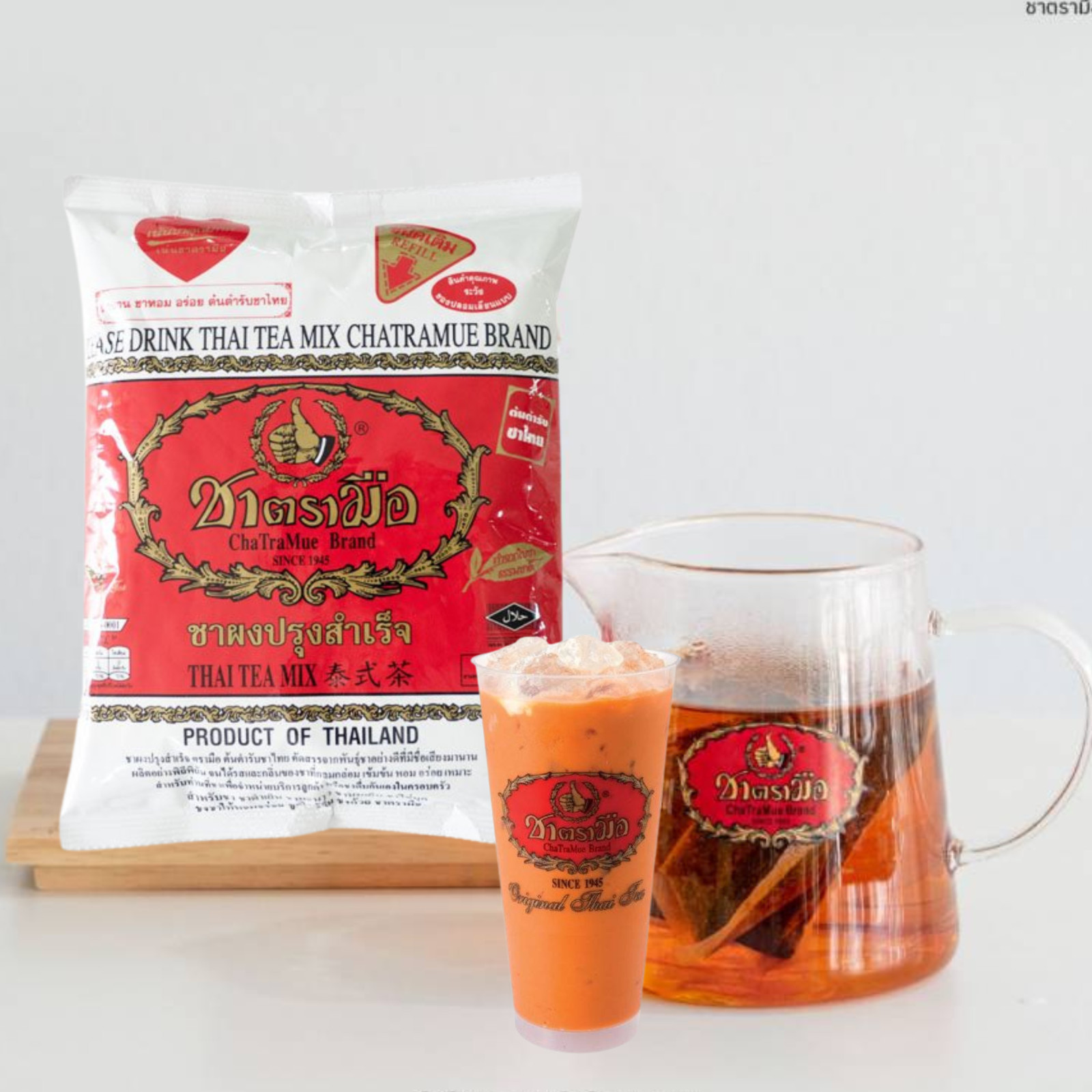 Thai Tea Mix (Original) Bag 400g Cha Tra Mue Brand Thailand Tea Blending