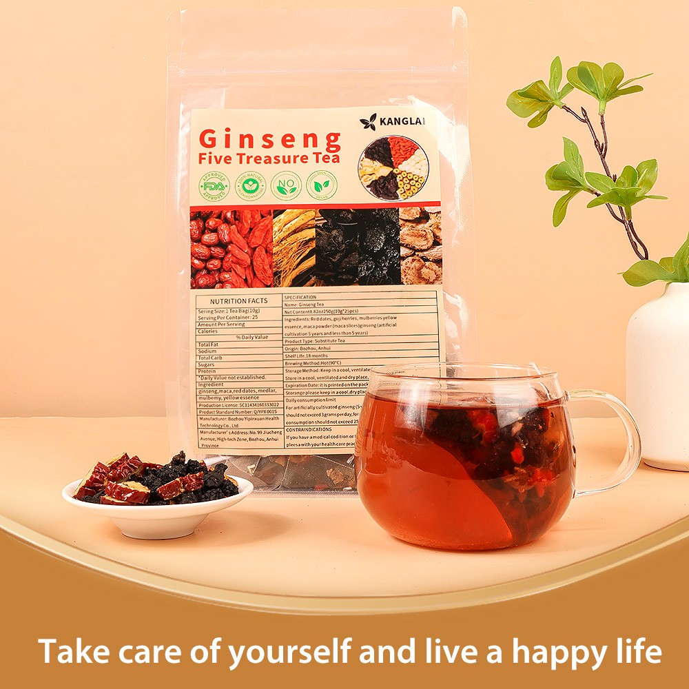 Liver Kidney Tea Ginseng Five Treasure Tea Red Date Polygonatum Maca 20-30pcs