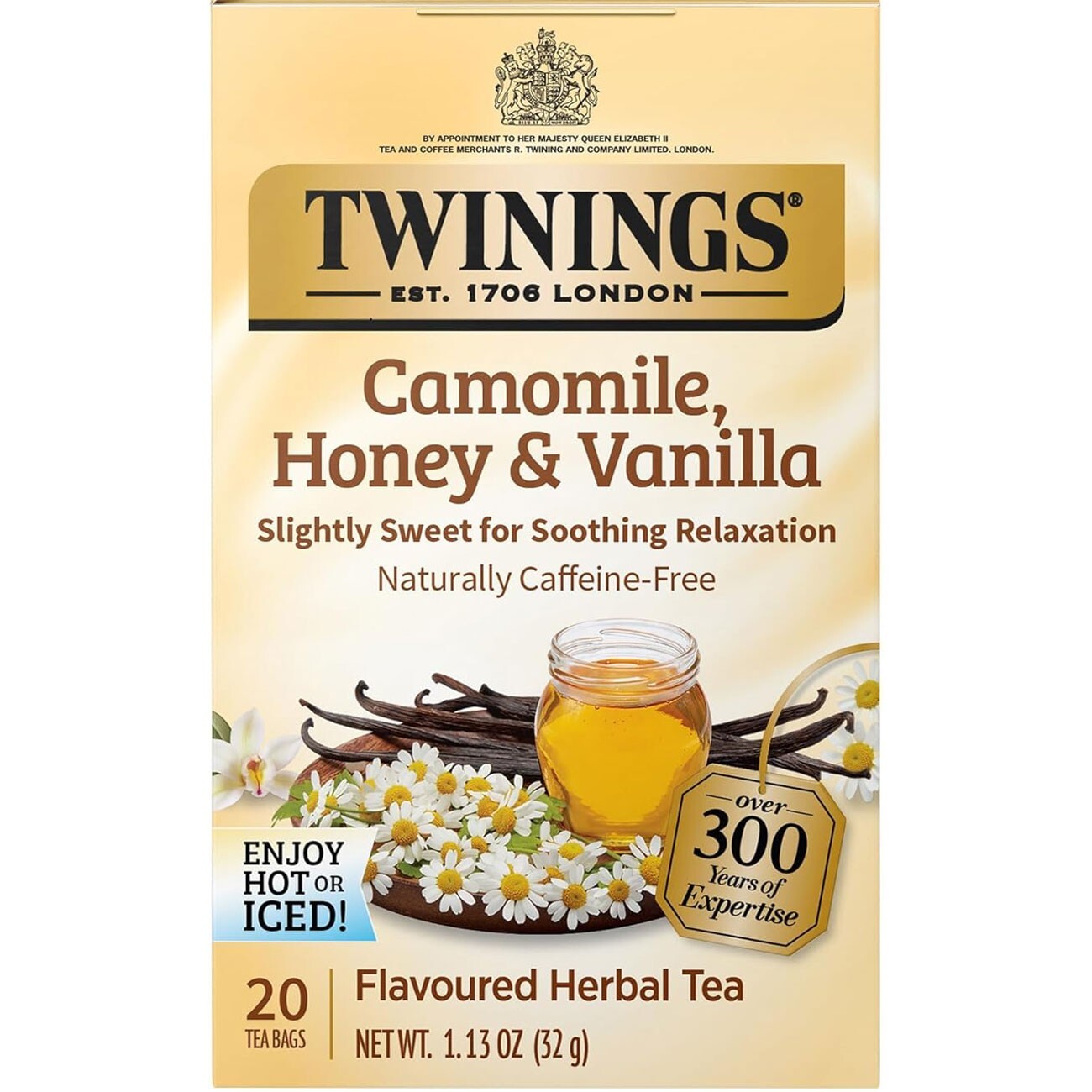 Twinings Camomile, Honey & Vanilla Herbal Tea – 20 tea bags