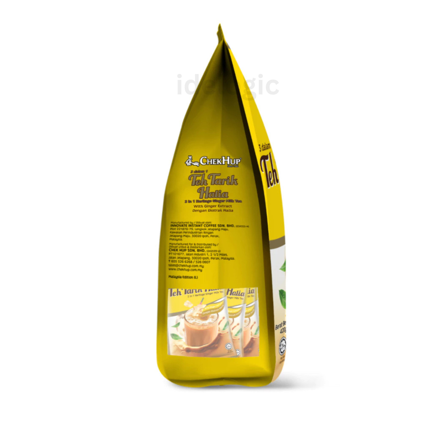 Teh Tarik Halia Ginger Milk Tea 2 Pack Chek Hup 3in1 (12 Sachets) Free Shipping