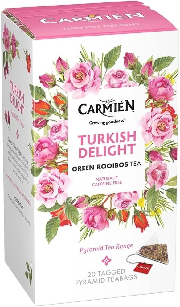 Carmién Tea Pyramid range: Turkish Delight Rooibos Tea 20’s (50g) free shipping