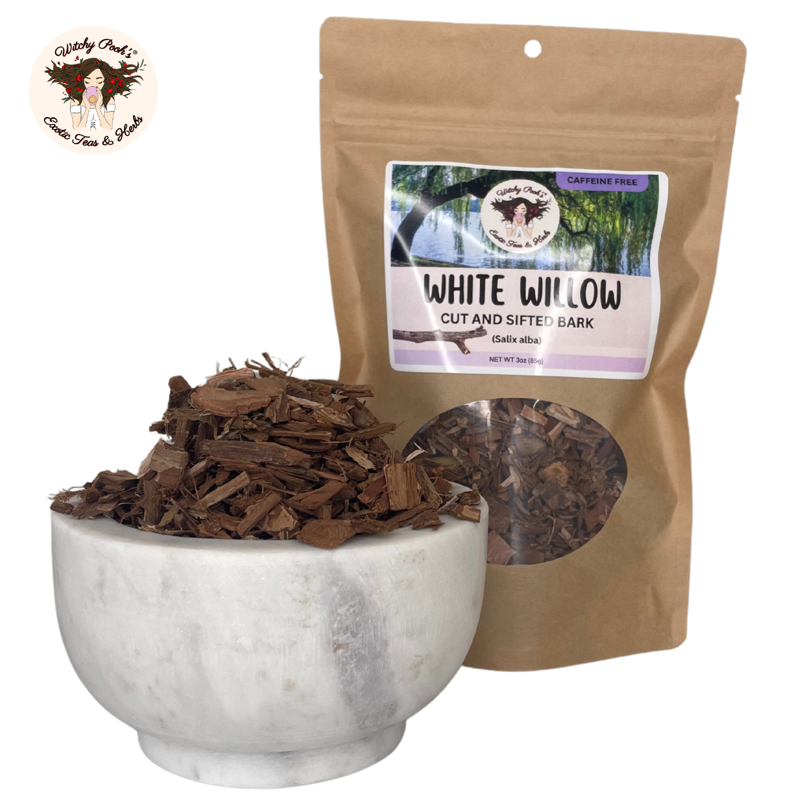 Witchy Pooh’s White Willow Tea – Cut and Sifted Bark, Caffeine Free