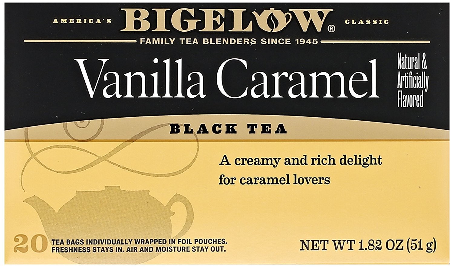 Bigelow Vanilla Caramel Black Tea (20 Teabags) 20 Count (Pack of 1)