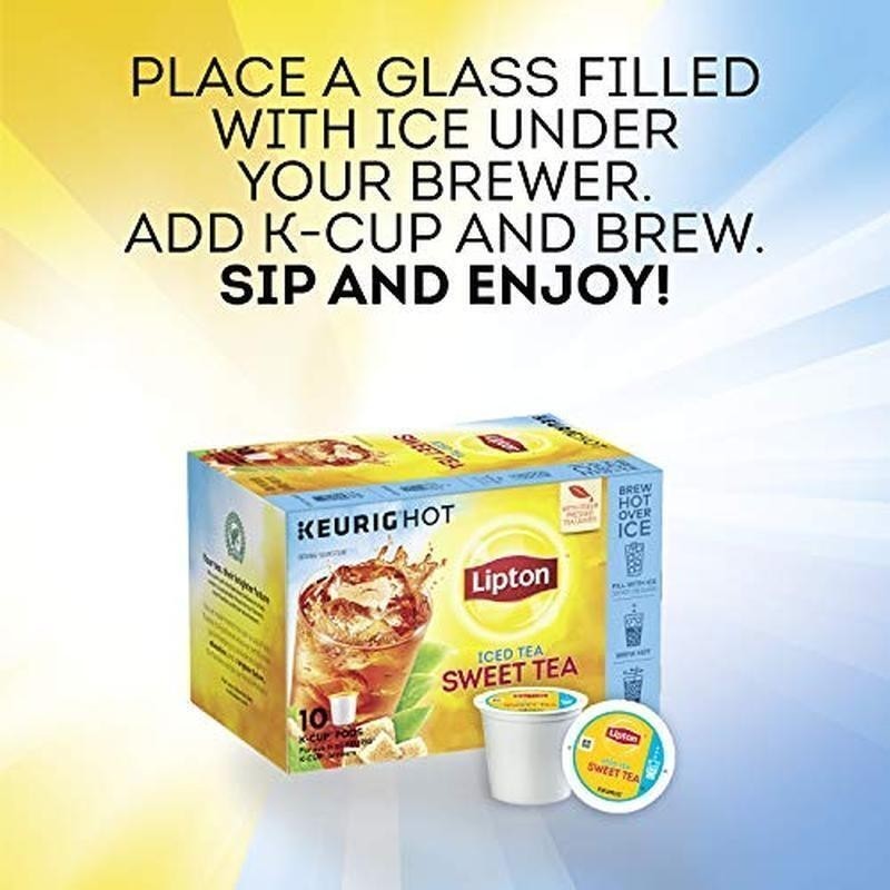 Sweet Iced Black Tea K-Cup Pods Fast Brew Delicious Refreshing 12 Count New