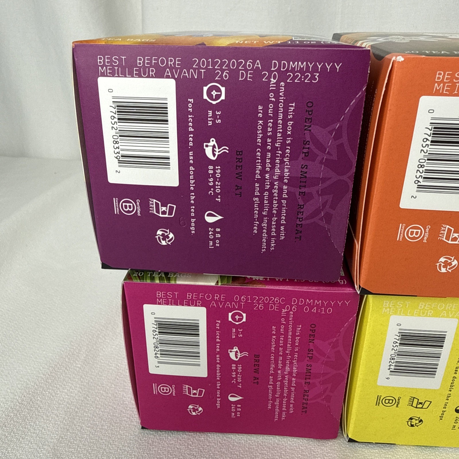 6 Pack Stash Fruity Herbal Tea 6 Flavor Assortment 116 ct Tea Bags BB 12/2026