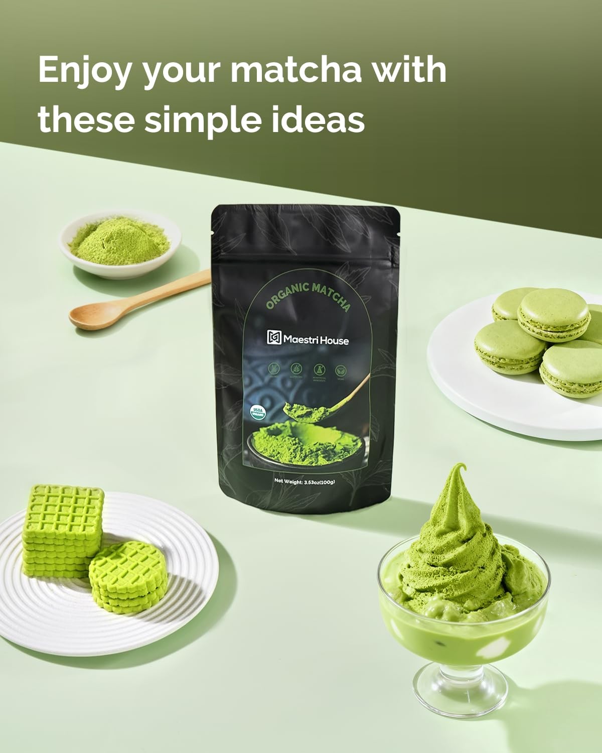 Maestri House Premium Matcha Green Tea Powder, First Harvest Culinary Grade, …