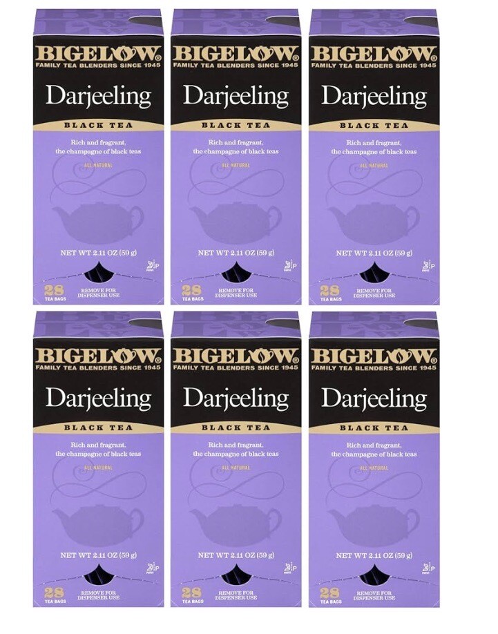 Bigelow Darjeeling Blend Tea 28-Count Boxes (Pack of 6)