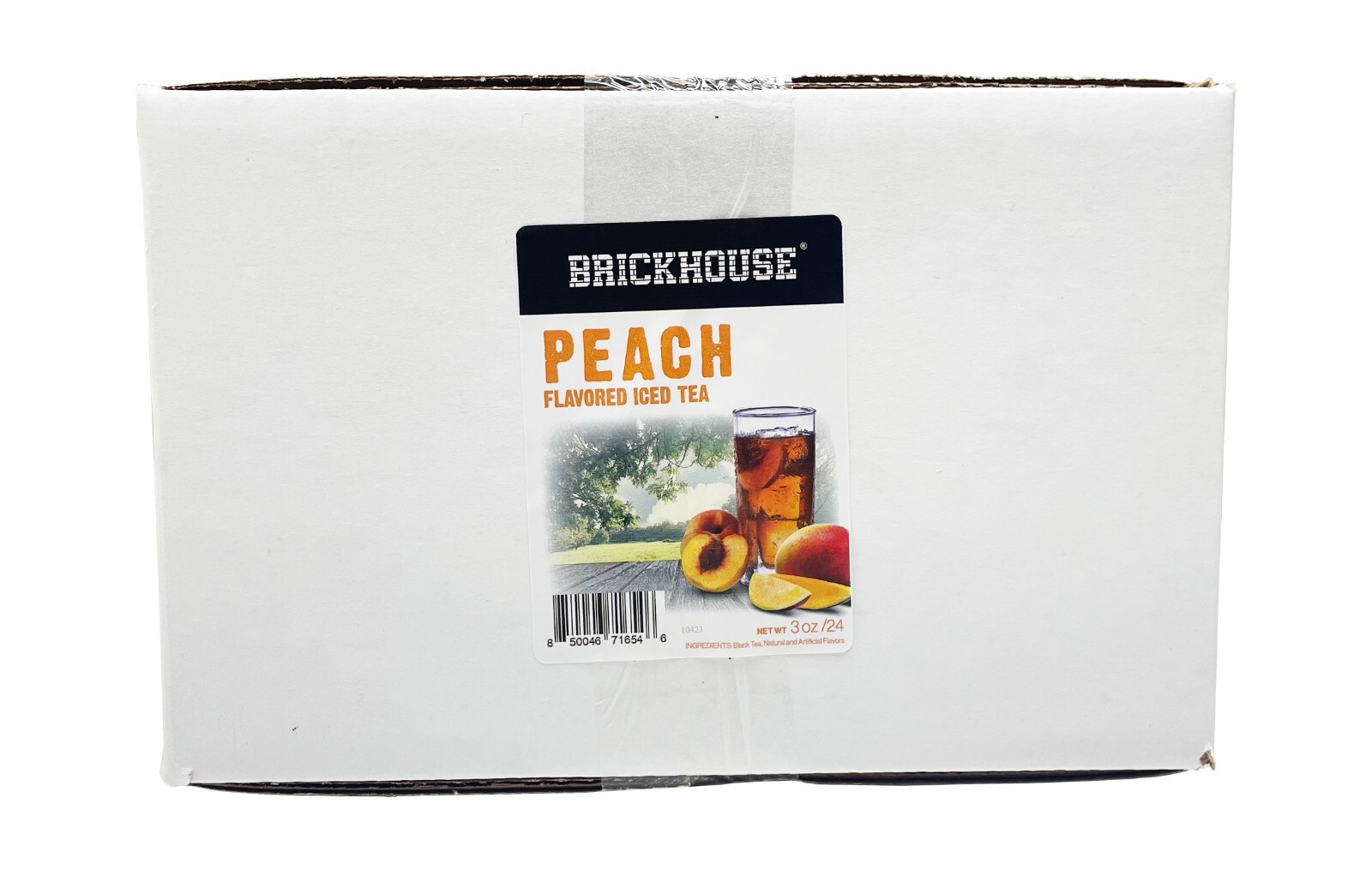 Brickhouse Peach Flavored Iced Tea, 24/3 oz packets, Loose Leaf w/ Filters