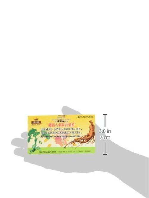 20 Bags of Herbal Ginseng Ginkgo Biloba Tea – Boost Energy & Mental Clarity