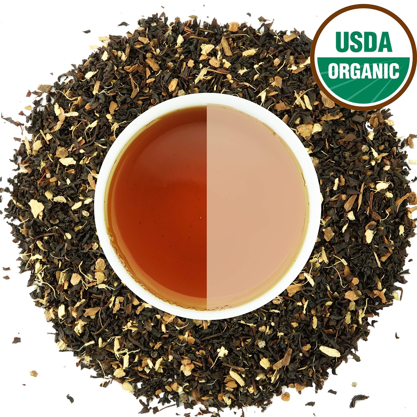 Organic Chai Tea Loose Leaf | 110+ Cups | Black Tea, Cinnamon, Cardamom, Cloves