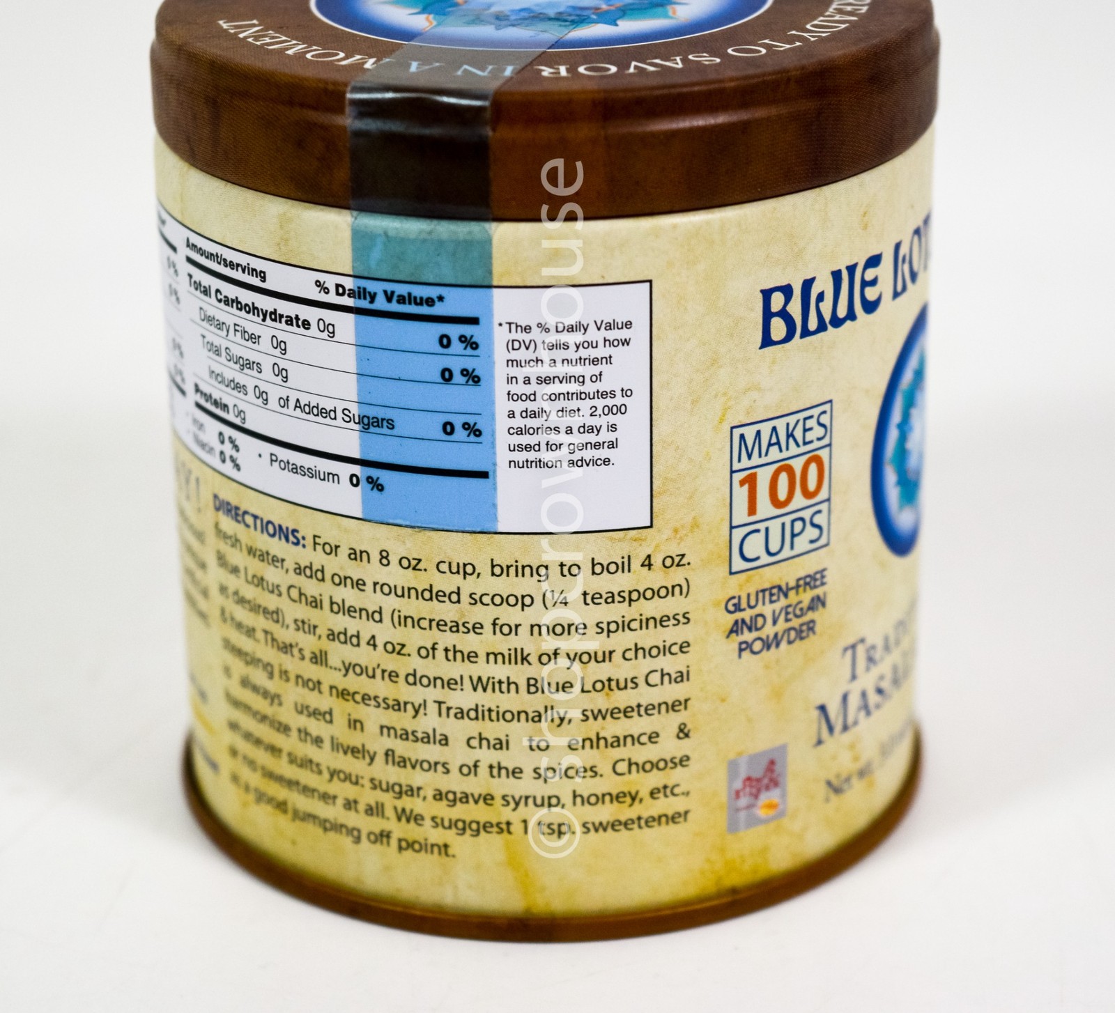 3 Blue Lotus Chai Tea Traditional Masala Makes 100 Cups 3oz canister 03/04/2027