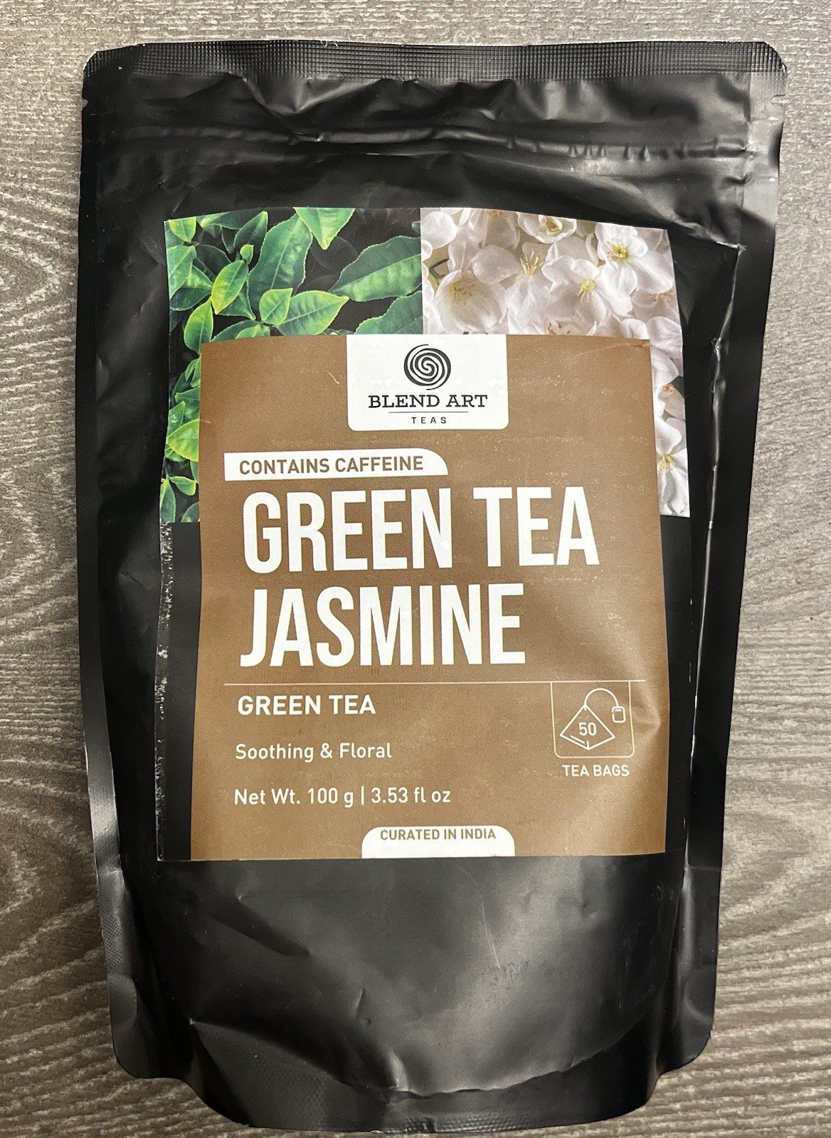 Green Tea Jasmine 50 Tea Bags Contains Caffeine Natural Flavor Indian