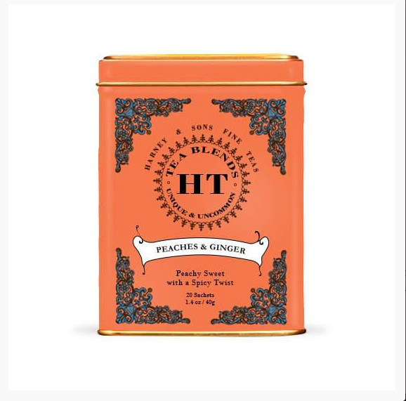Harney & Sons Fine Teas HT Peaches & Ginger 20ct Sachet Tea Tin