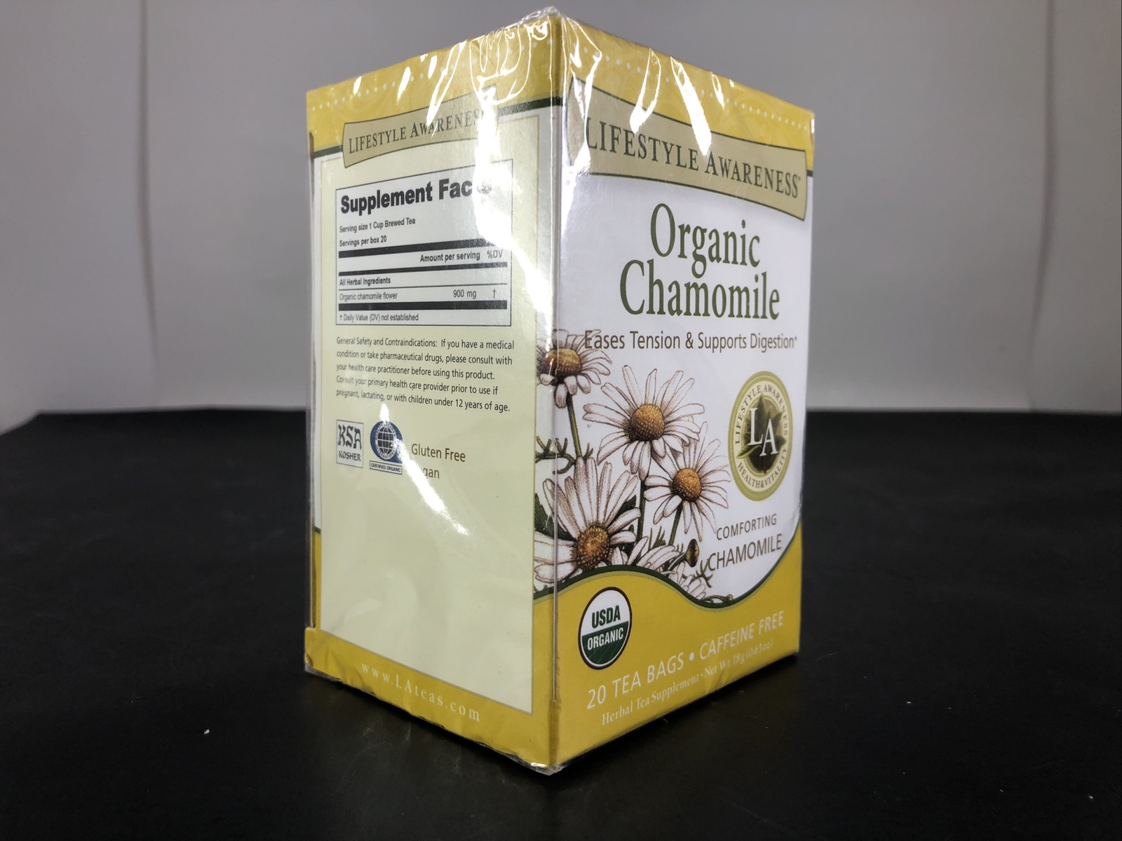 Lifestyle Awareness, Organic Chamomile Tea, Caff Free 20 tea bags(2packs)Ex1/24