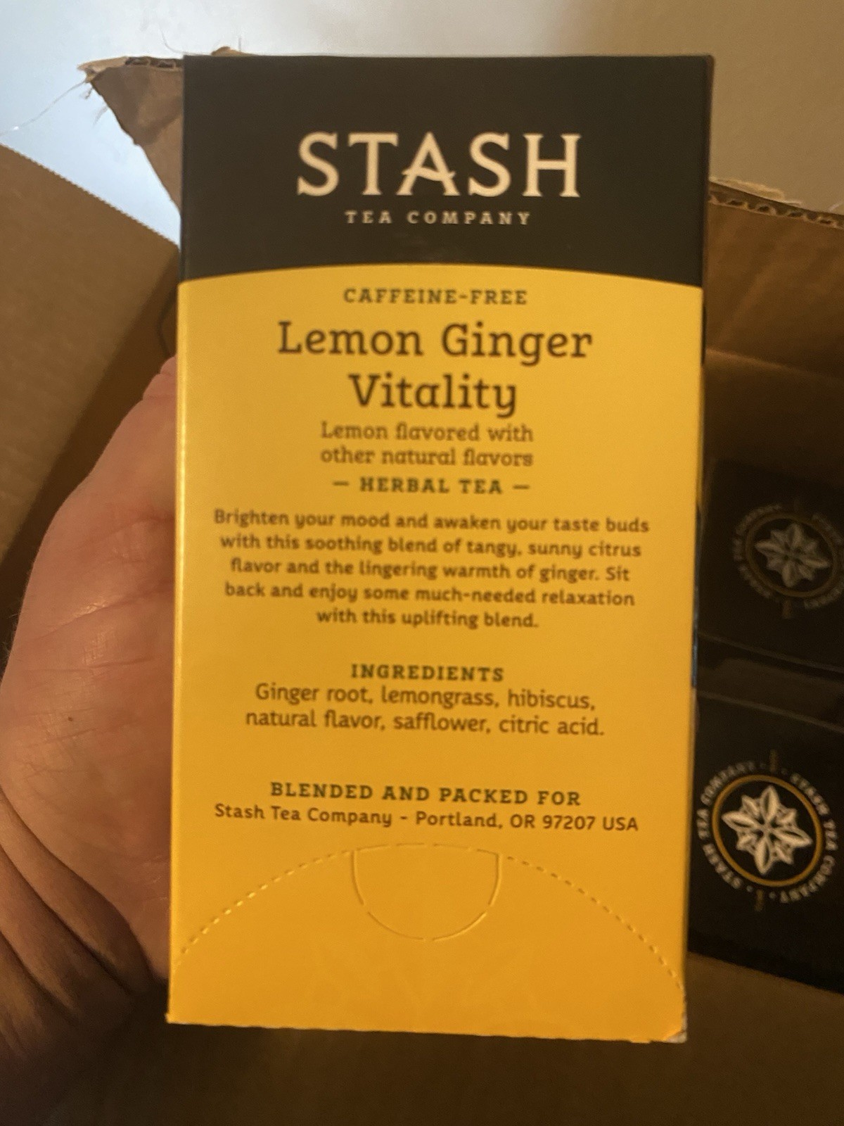 1 Pack – Stash Lemon Ginger Vitality Herbal Tea Bags- 20 Count