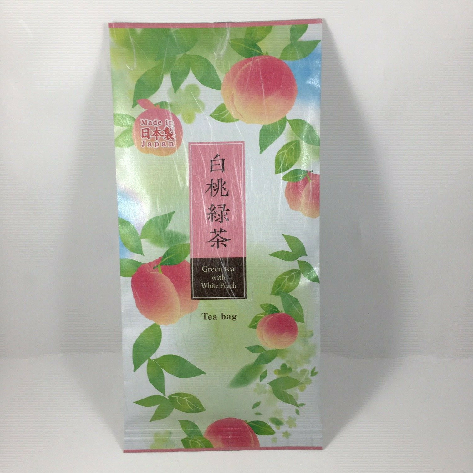 Japanese TA-FU Brand Premium Green Tea with White Peach Tea Bags, Made in Japan
