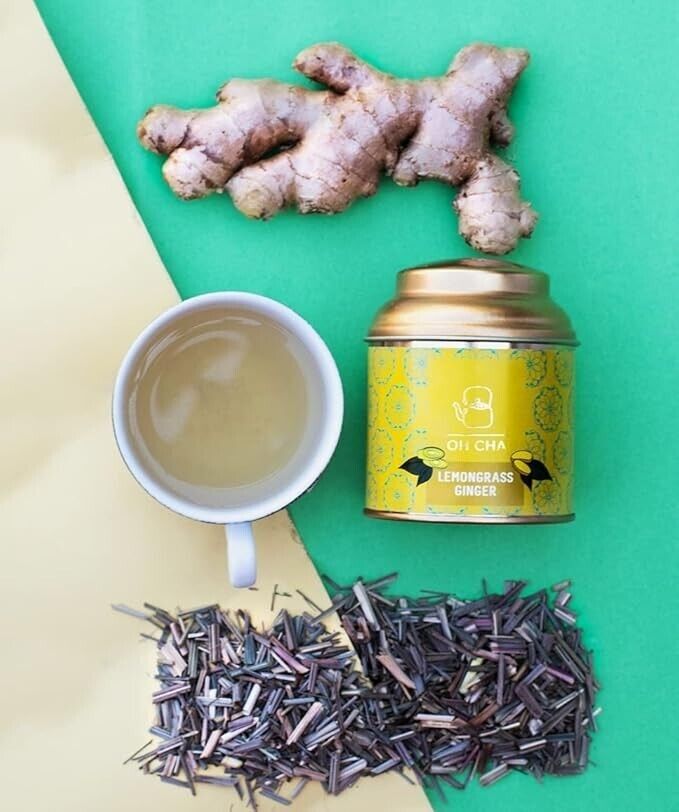 OH CHA – Lemongrass Tea with Ginger 35 gm For Weight Loss, Hair & Skin, Detox.