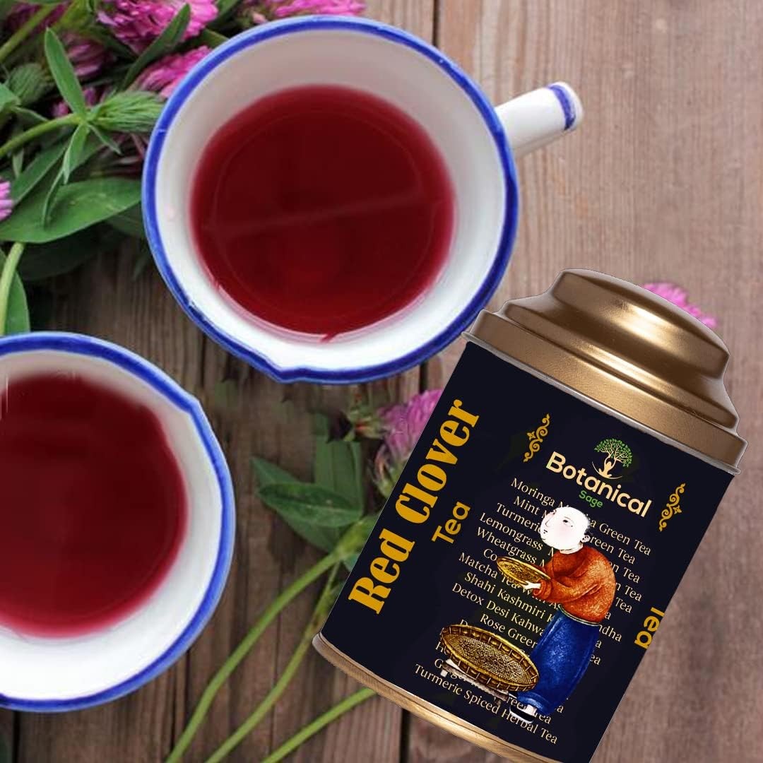 Botanical Sage Red Clover Tea 30 Pyramid Bags | Luxury Nutrient-Rich Tea