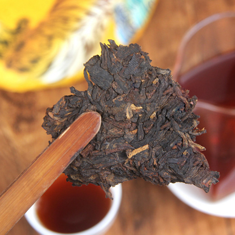 Pu’er Tea Ripe Yunnan Golden Hao 357g Cake Natural Healthy Premium
