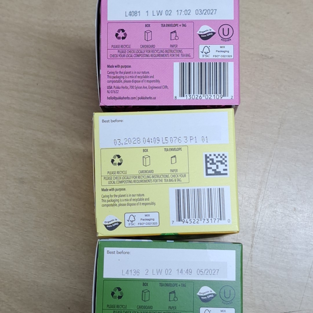 Lot Of 3 Pukka Organic Herbal Teas, Variety Pack