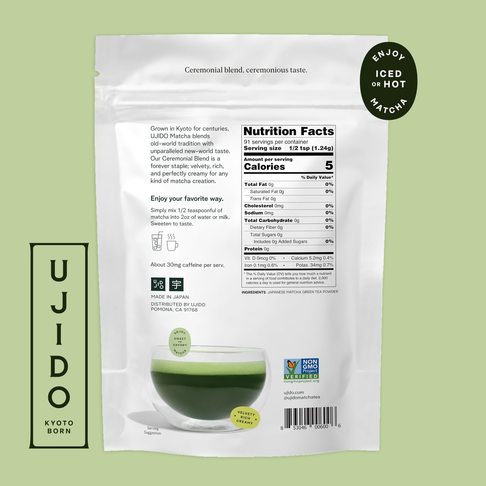 Japanese Matcha Green Tea Powder Ceremonial Blend (4 oz)