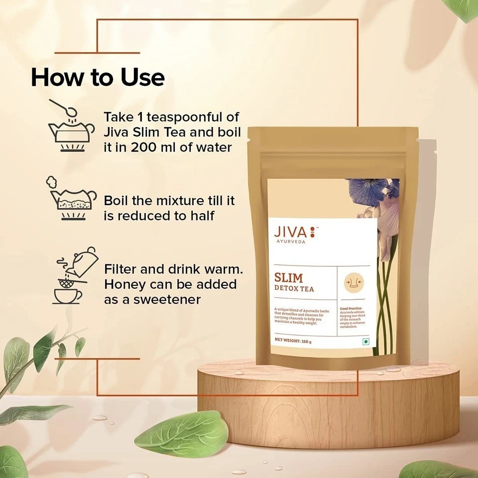 Ayurveda Slim Tea 150gm (2x) | Detoxifies Body , Helps with Weight Management