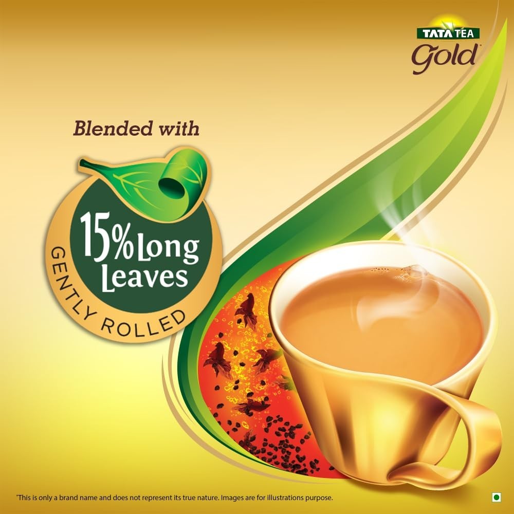 Tata Tea Gold 250 gram, Assam Teas With Gently Rolled Aromatic Long Leaves, Rich