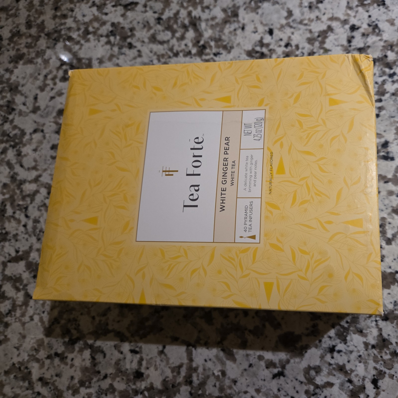 Tea Forte White Ginger Pear 40 Pyramid Infusers White Tea Bags Event Box