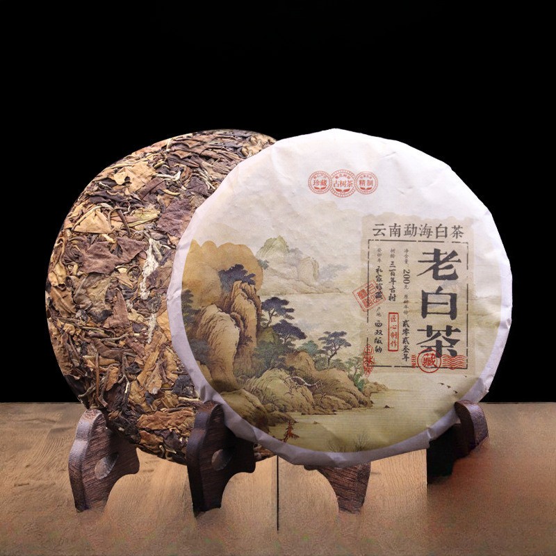 200g Yunnan Menghai Gongmei 2023 Old White Tea Mellow Aroma White Tea Cake
