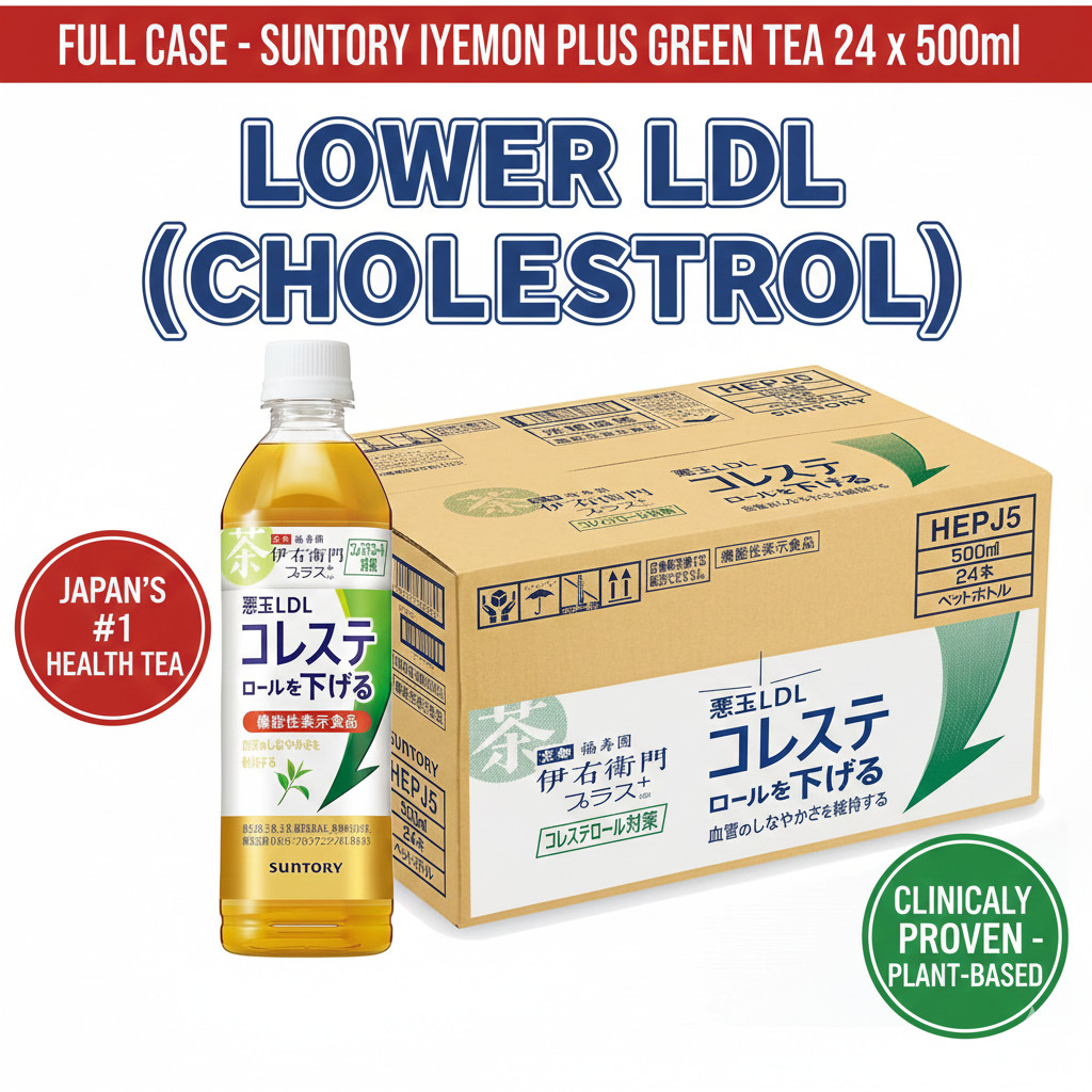 Suntory Iyemon Plus Green Tea 500ml x 24 Help Lower Cholesterol Functional Japan