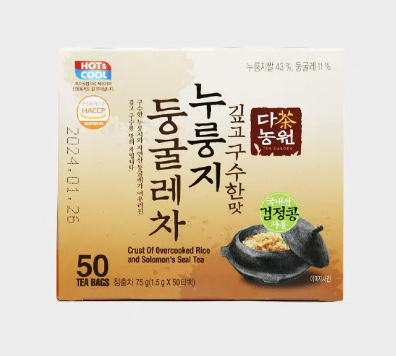 Korean Nurungji & Solomon’s Seal Tea 50 Bags Roasted Grain Tea Healthy Drink