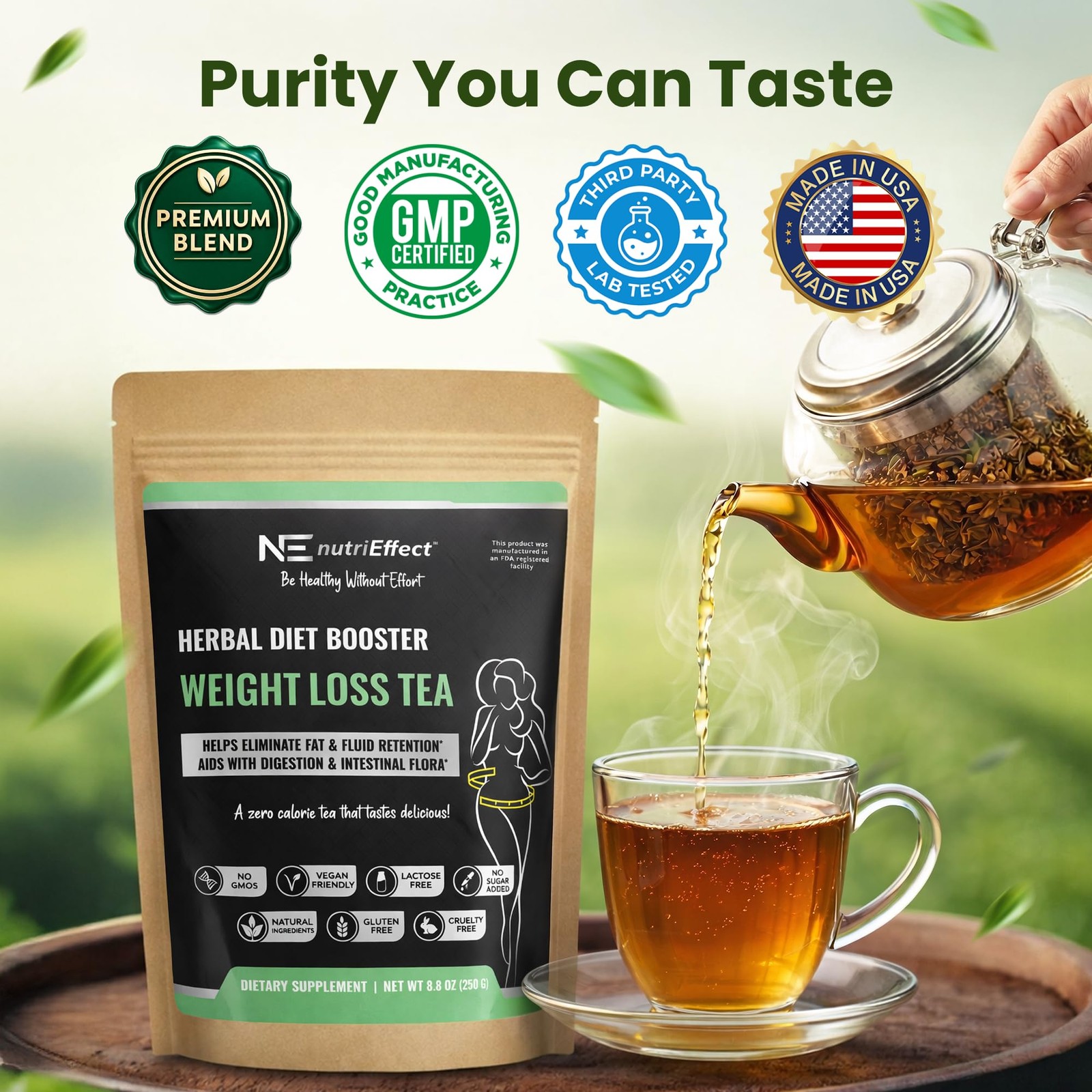 7-Herb Detox Tea – Up to 100 Cups | 250g (8.8 oz) Loose Leaf Tea – Rooibos, Y…