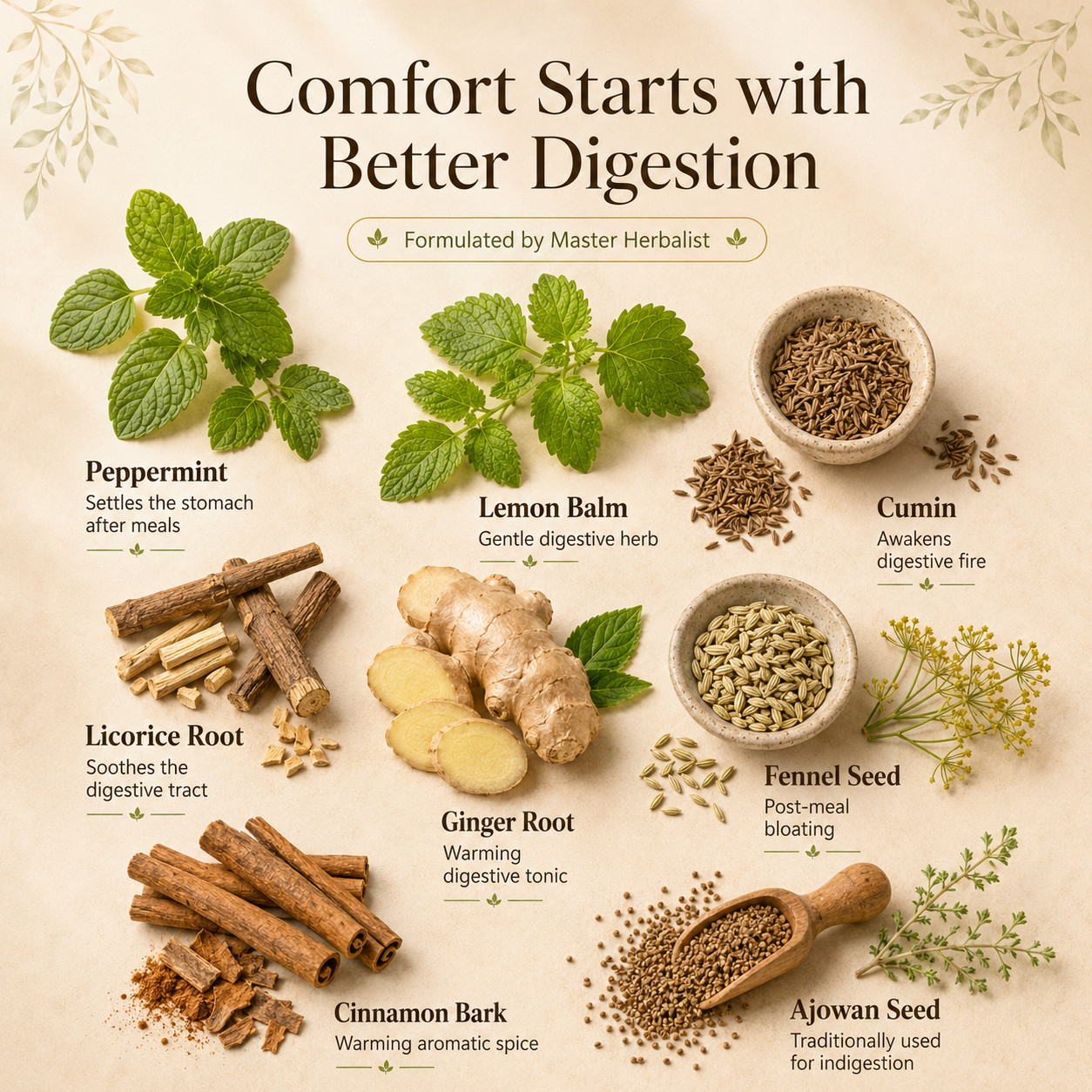 proven DIGESTIVE TEA for gas, bloating, weak digestion. Tastes great-Feels good